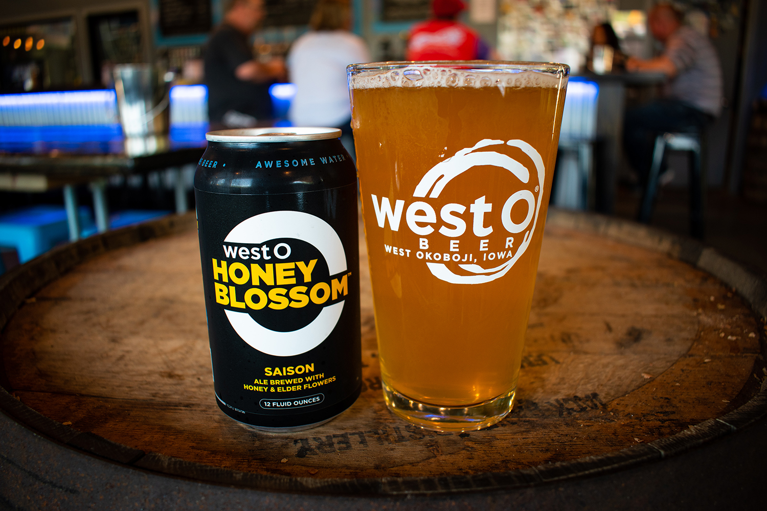 West O Beer proudly presents Honey Blososom-- a Saison Ale brewed with Honey & Elder Flowers